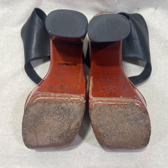 Charles Jourdan Varnished Wooden Sole Open Toe Strappy Platform Heels Size 7 - Picture 4 of 10